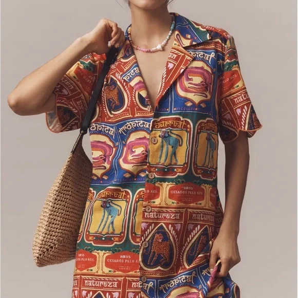 Anthropologie X Farm rio scalloped dress - Picture 4 of 4